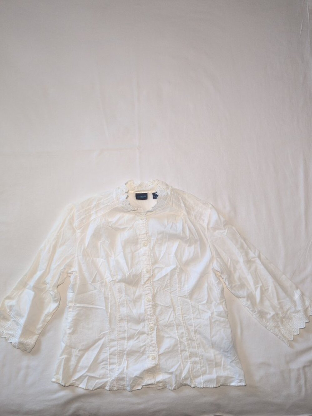 Vintage Westbound Pintuck Blouse Women Size 12